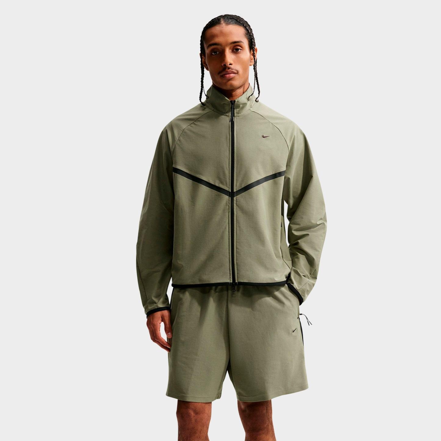 Men's Nithtke Sportswear Tech Dri-FIT Shori Knit Full-Zip Track Jacket - Silver Sage/Black
