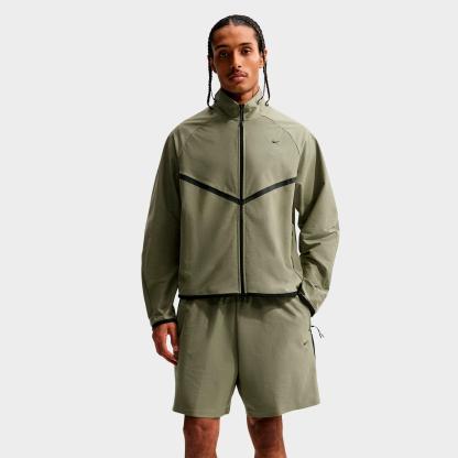 Men's Nithtke Sportswear Tech Dri-FIT Shori Knit Full-Zip Track Jacket - Silver Sage/Black