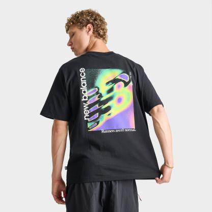 Men's New Balance Classic Tri-Logo Heat Map T-Shirt - Black - view 1