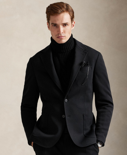 Polo Ralph Lauren Men's Modern-Fit Double-Knit Jacket - Polo Black