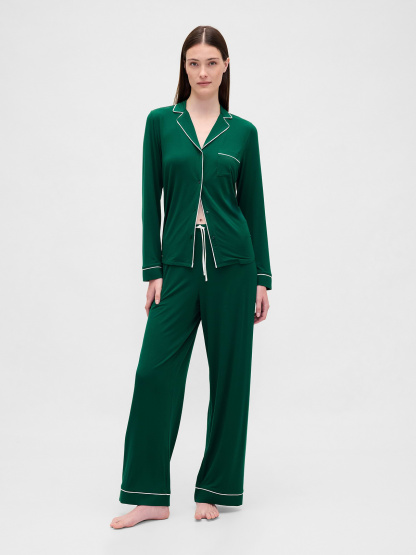 SoftMade Modal PJ Pants - Evergreen glamour