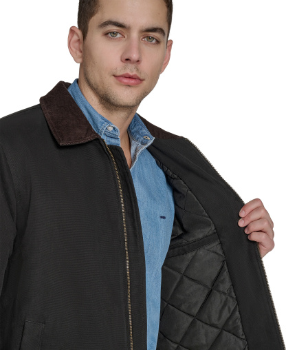 Levi's Men's Cotton Canvas Zip-Front Depot Jacket - Black