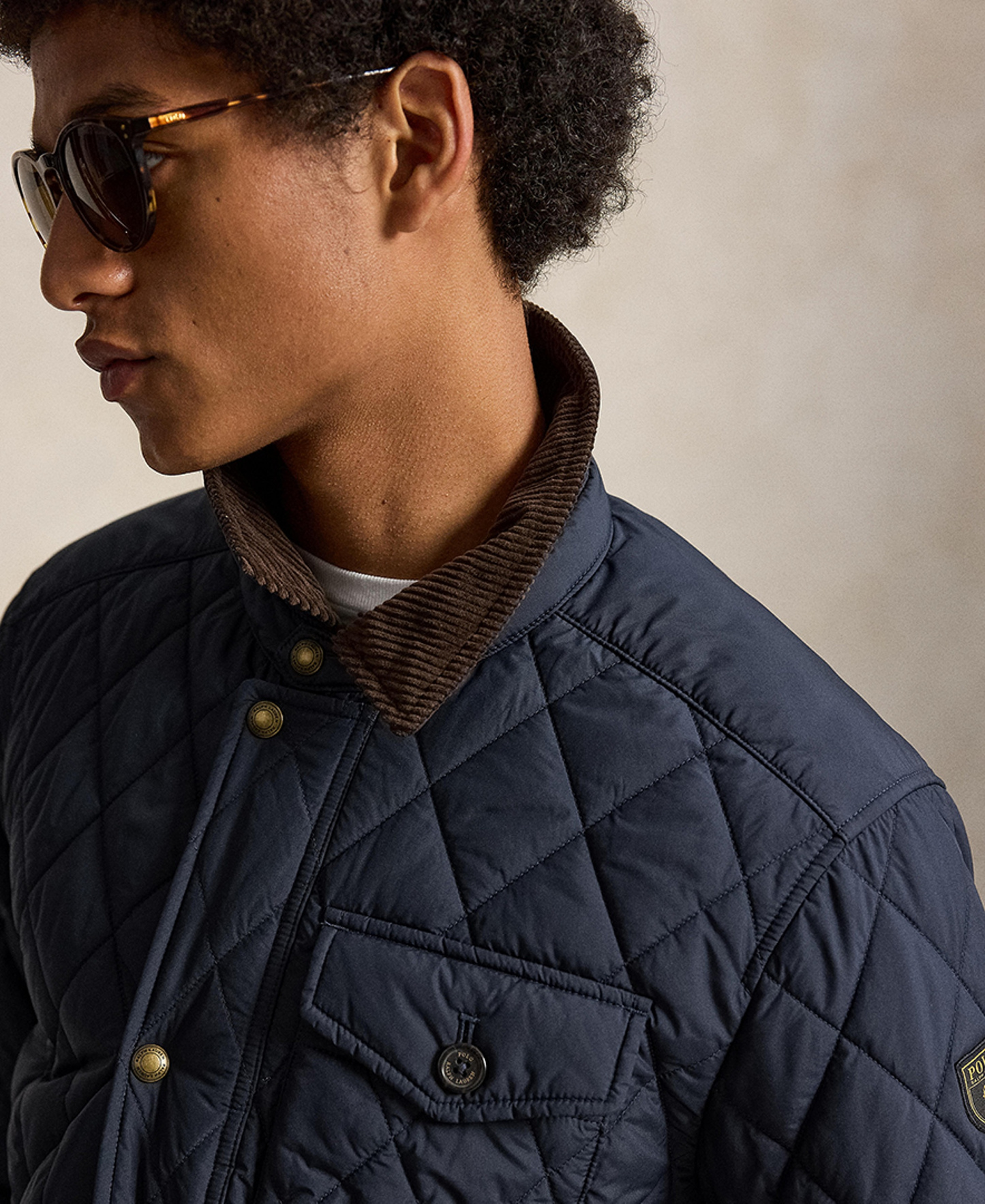 Polo Ralph Lauren Men's Beaton Quilted Water-Repellent Full-Zip Jacket - College Navy