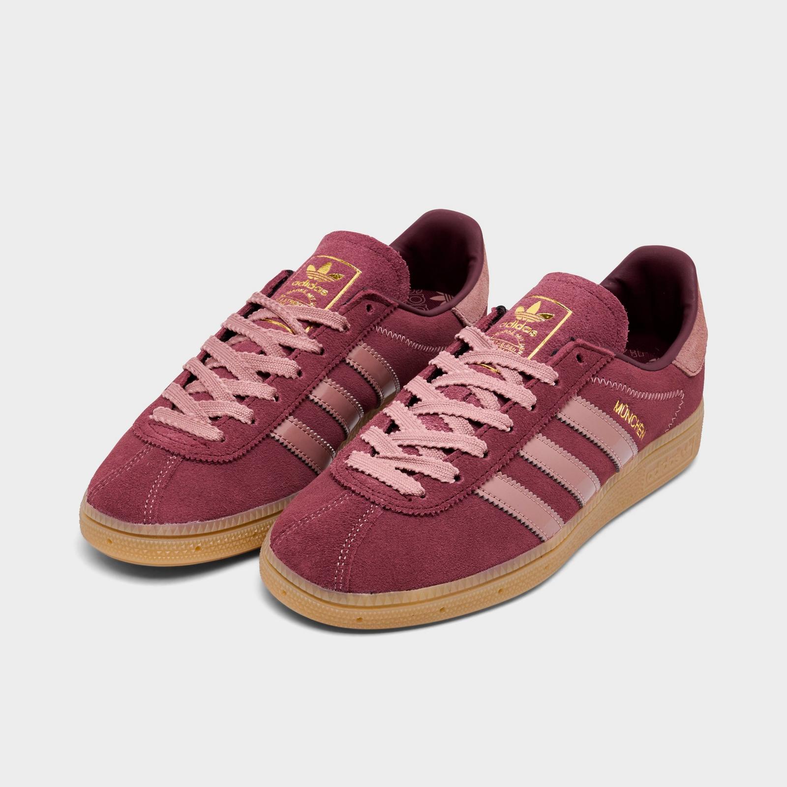 Women's adidas Originals München Casual Shoes - Shadow Red/Warm Clay/Gum - view 2
