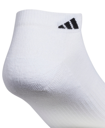 adidas Men's Cushioned Athletic 6-Pack Low Cut Socks - White