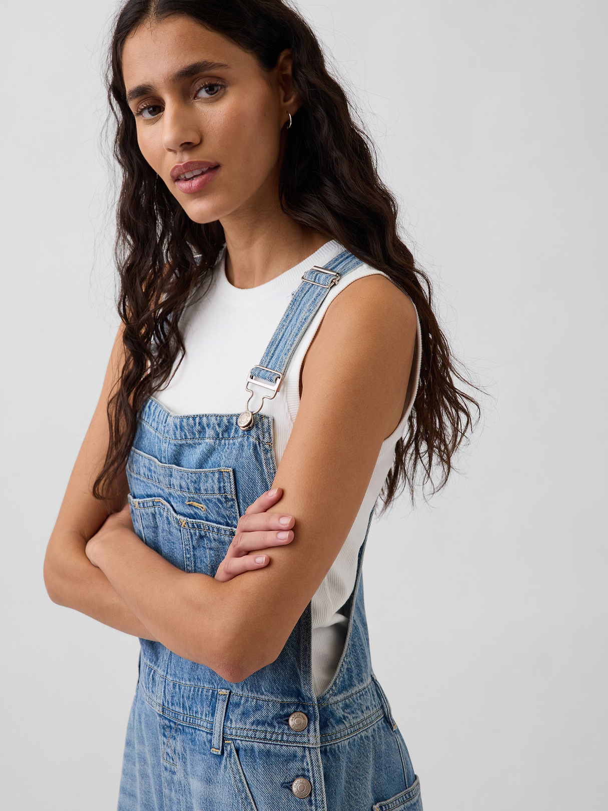 Loose Overalls - Medium wash