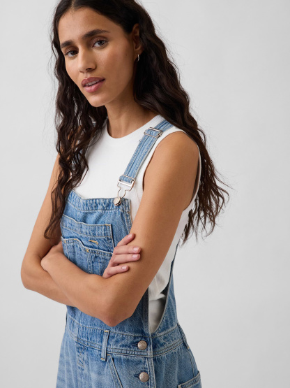 Loose Overalls - Medium wash