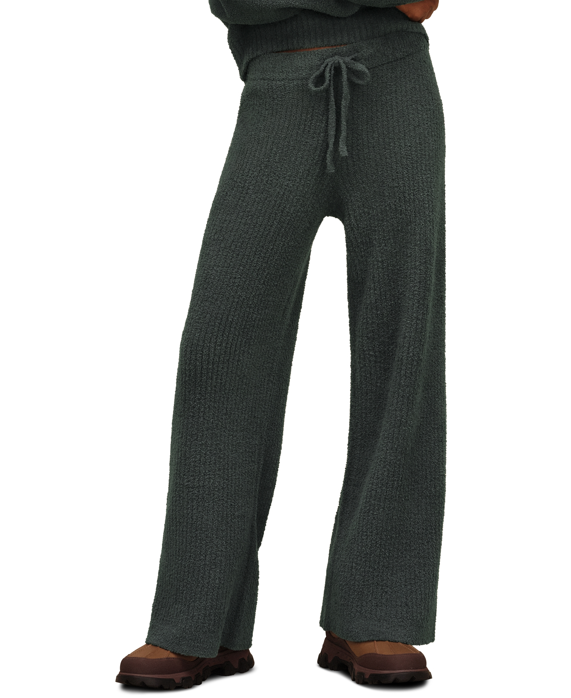 UGG® Women's Couria Straight-Leg Rib Mid-Rise Pants - Green