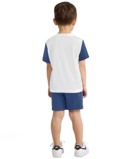 Levi's Boys' 2T-7 Smiley Check T-Shirt and Shorts, 2-Piece Set - Bright White/Blue