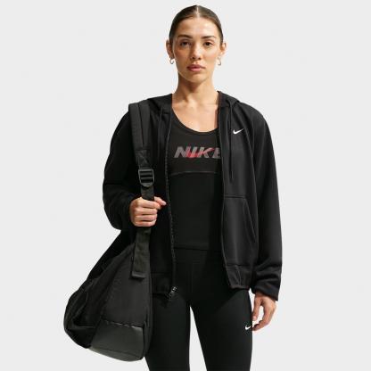 Women's Nithtke Studio Fleece Sport Dri-FIT Full-Zip Hoodie - Black/White