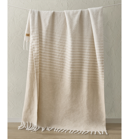 UGG® Bayle Faux Mohair Throw, 50" x 70" - White pepper, Snow