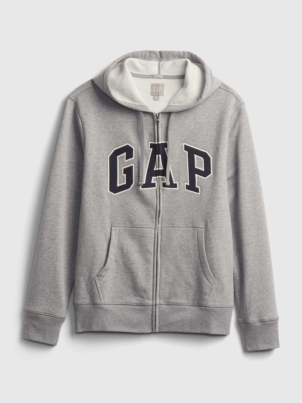 Adult VintageSoft Arch Logo Zip Hoodie - medium gray