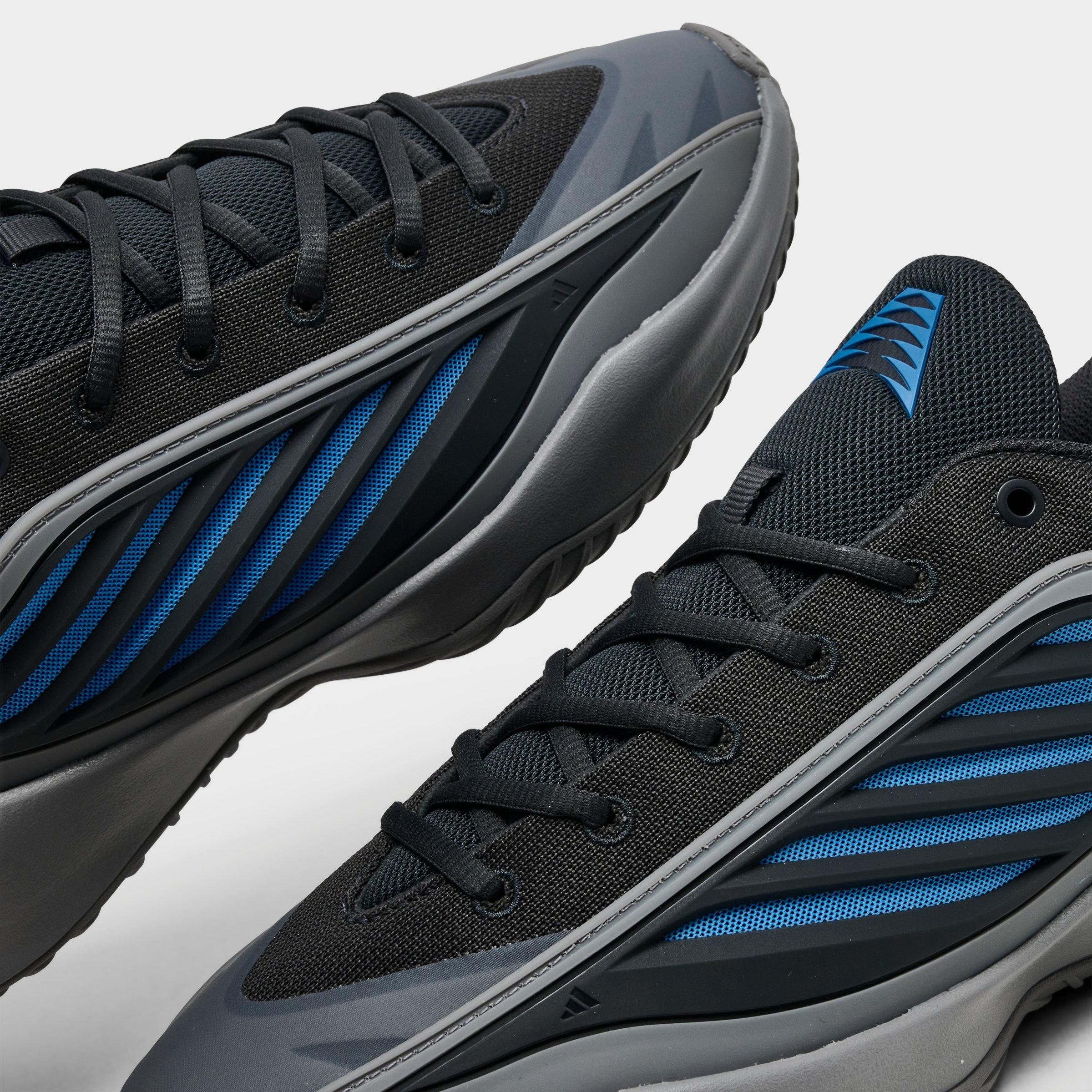 Men's adidas Believe That 1 Basketball Shoes - Carbon/Grey/Lucid Ray Blue - Detail shot