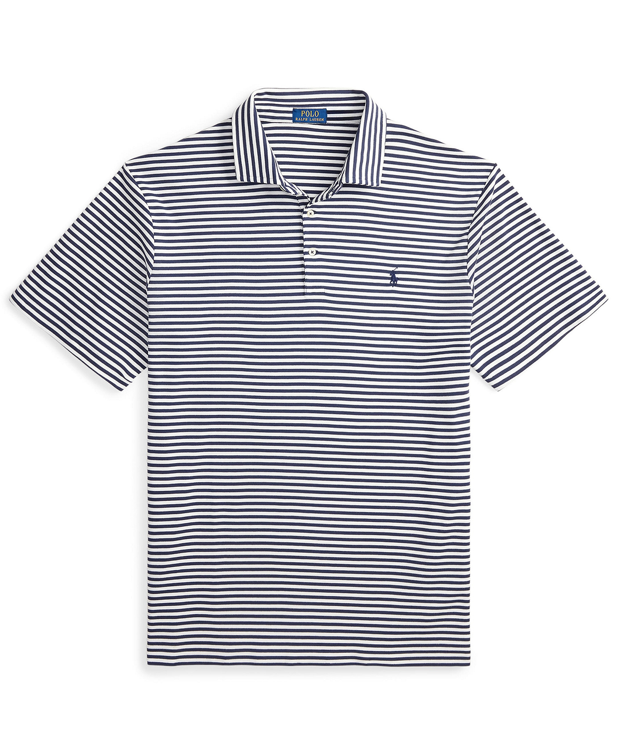 Polo Ralph Lauren Men's Big & Tall Striped Polo Shirt - Refined Navy/White