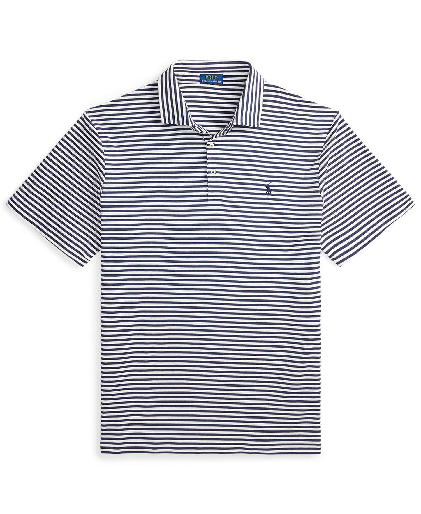 Polo Ralph Lauren Men's Big & Tall Striped Polo Shirt - Refined Navy/White