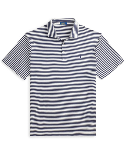 Polo Ralph Lauren Men's Big & Tall Striped Polo Shirt - Refined Navy/White