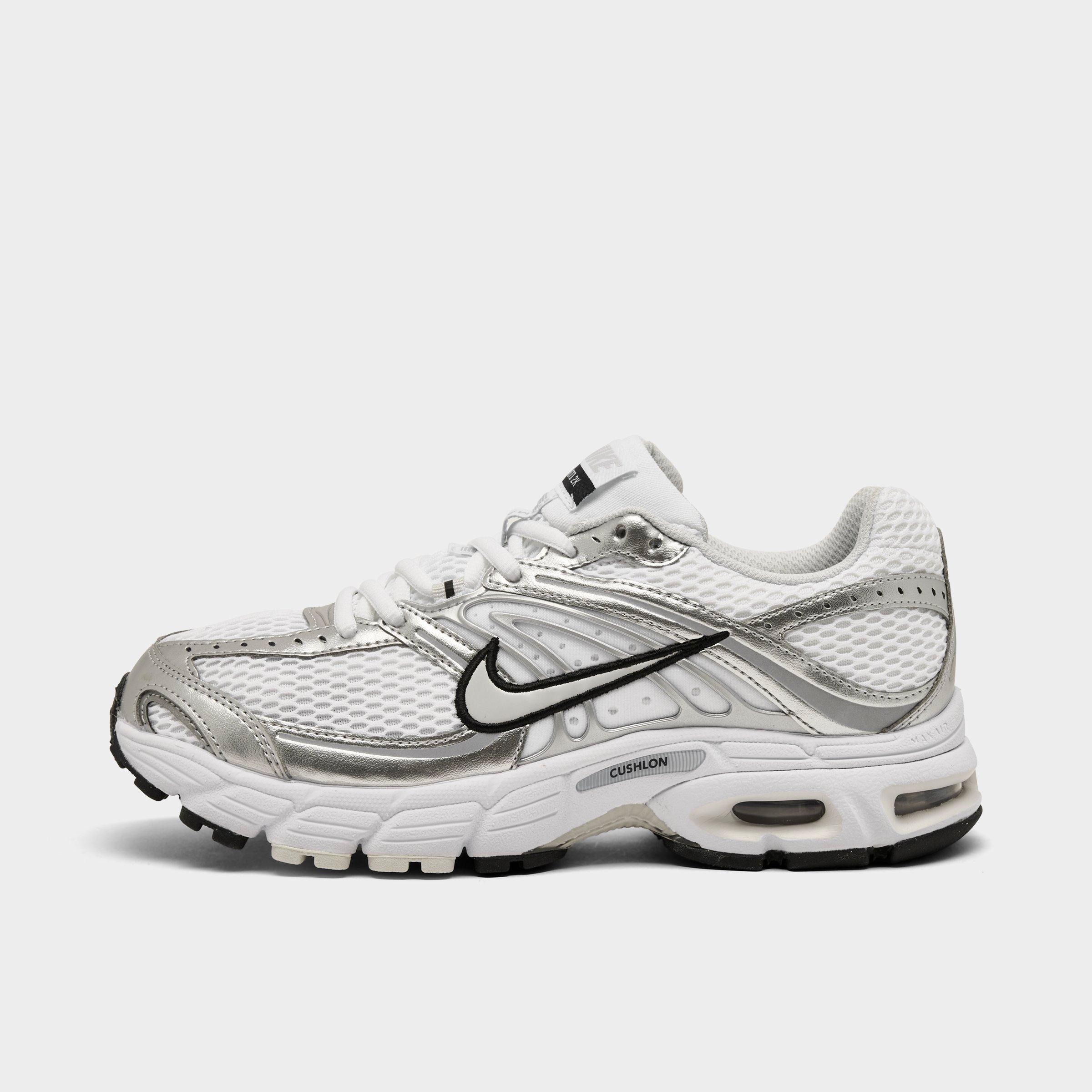 Women's Nithtke Air Max Moto 2K Casual Shoes - Part 3 - White/Photon Dust/Metallic - Left shoe facing left. Outside of the shoe.