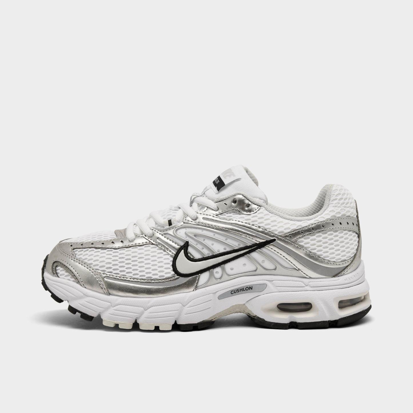 Women's Nithtke Air Max Moto 2K Casual Shoes - Part 3 - White/Photon Dust/Metallic - Left shoe facing left. Outside of the shoe.