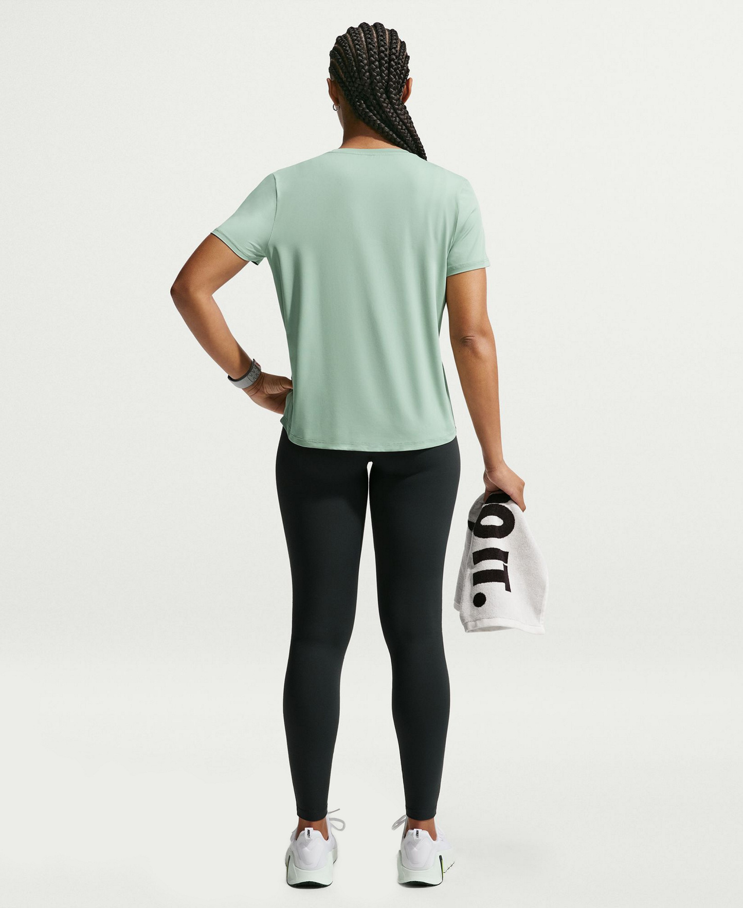 Nike Women's One Classic Dri-Fit Short-Sleeve Top - Steam/white