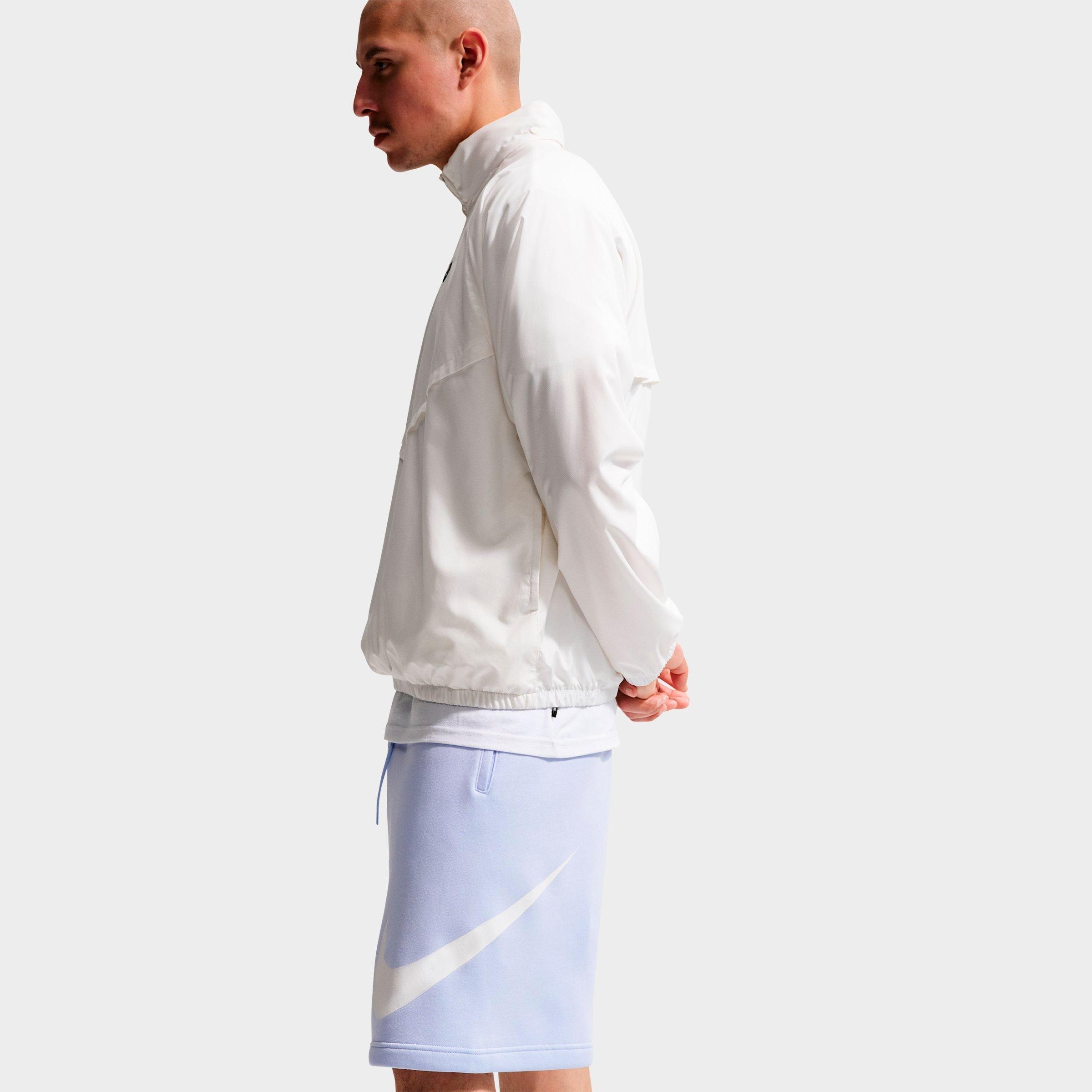 Men's Nithtke Club Fleece Swoosh Graphic Shorts - Hydrogen Blue/Hydrogen Blue/White