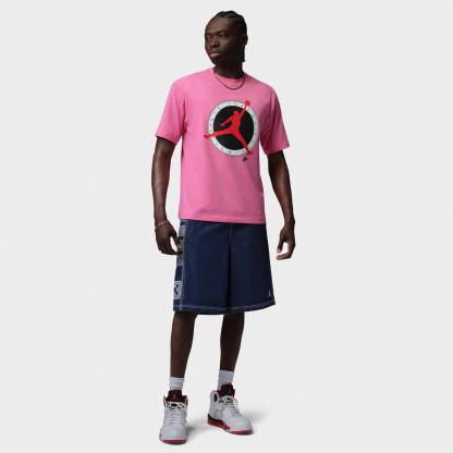 Men's Jordan Flight Club Baggy Denim Shorts - Blue Grey/White - view 2