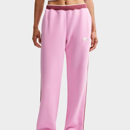 Women's Nithtke Studio Fleece Medium-Weight "Nithtke Run Club" Mid-Rise Track Pants - Pink Rise/Pink Smoke/Sail