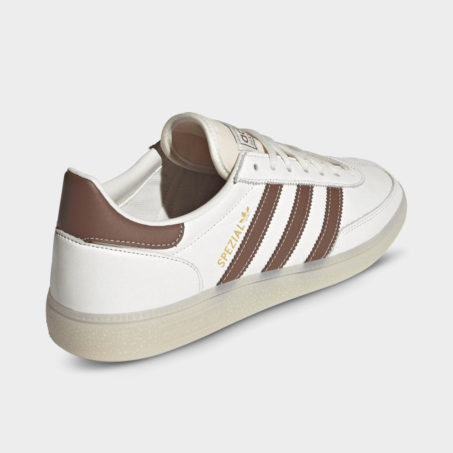 Men's adidas Originals Handball Spezial Casual Shoes - Part 3 - Core White/Preloved Brown/Off White - Back view