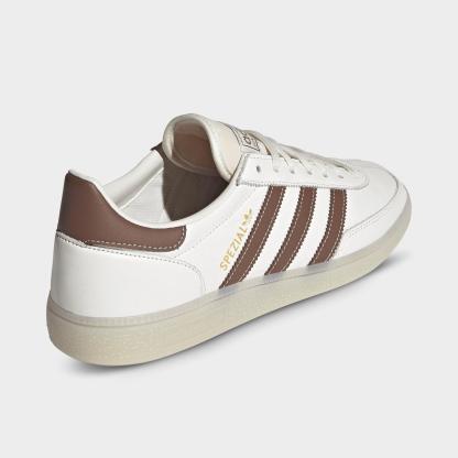Men's adidas Originals Handball Spezial Casual Shoes - Part 3 - Core White/Preloved Brown/Off White - Back view
