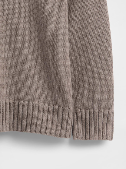 100% Cotton Oversized Sweater - Toasted almond brown