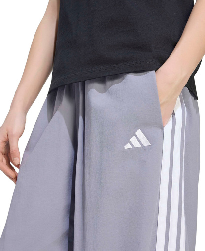 adidas Women's Three Stripe Parachute Pants - Slate/white