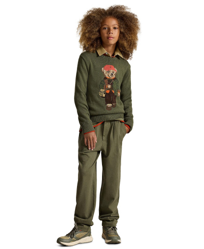 Polo Ralph Lauren Boys' 8-20 Polo Bear Embroidered Sweater - Cruise Olive
