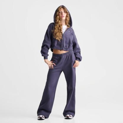 Women's Nithtke Studio Fleece Medium-Weight Wide-Leg Pants - Gridiron/Sail