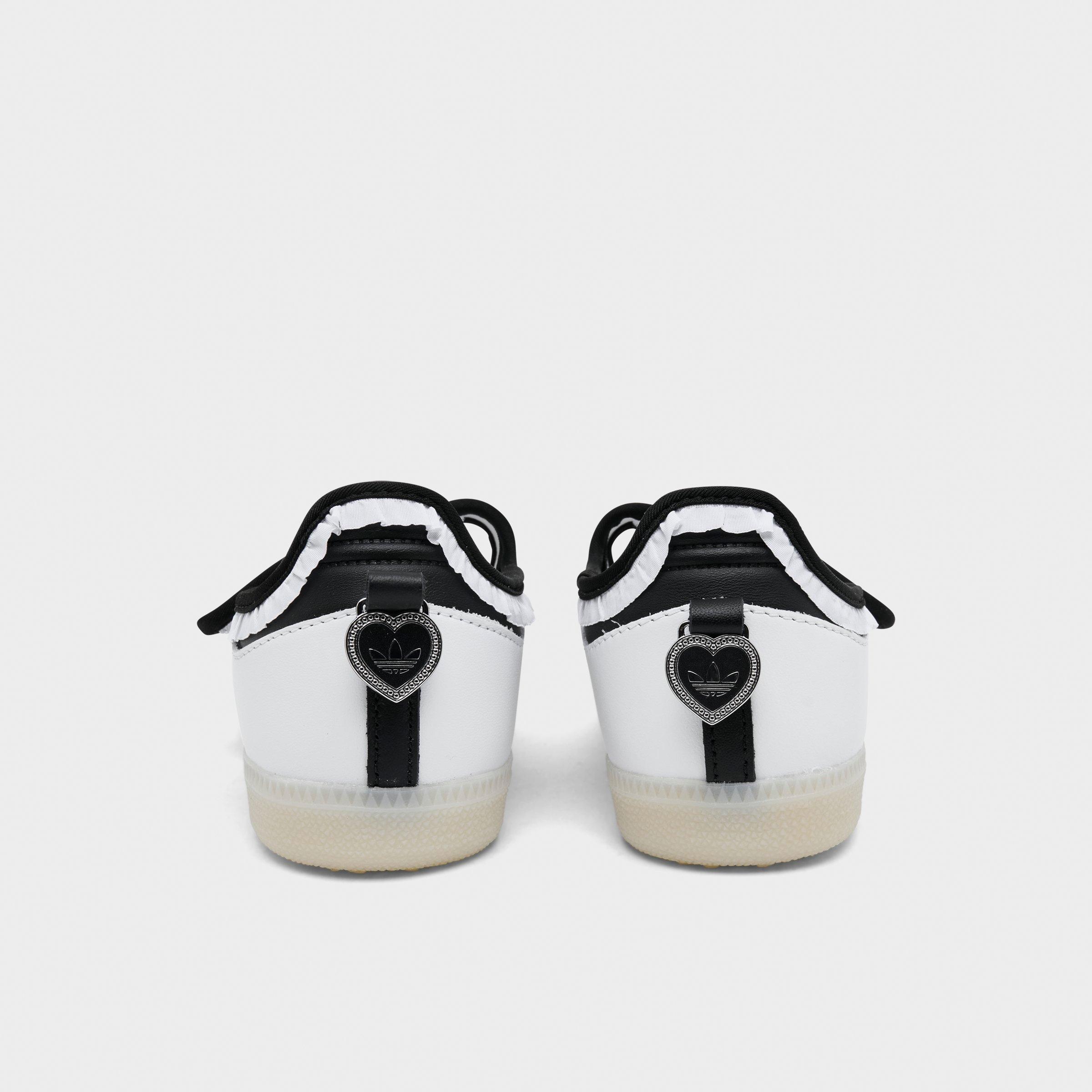 Women's adidas Originals Samba Jane Casual Shoes - Part 2 - Cloud White/Core Black/Silver Metallic - Back view