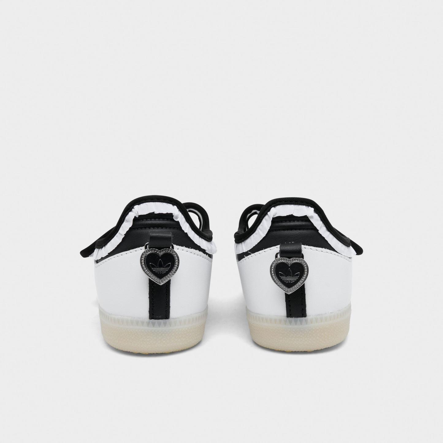 Women's adidas Originals Samba Jane Casual Shoes - Part 2 - Cloud White/Core Black/Silver Metallic - Back view