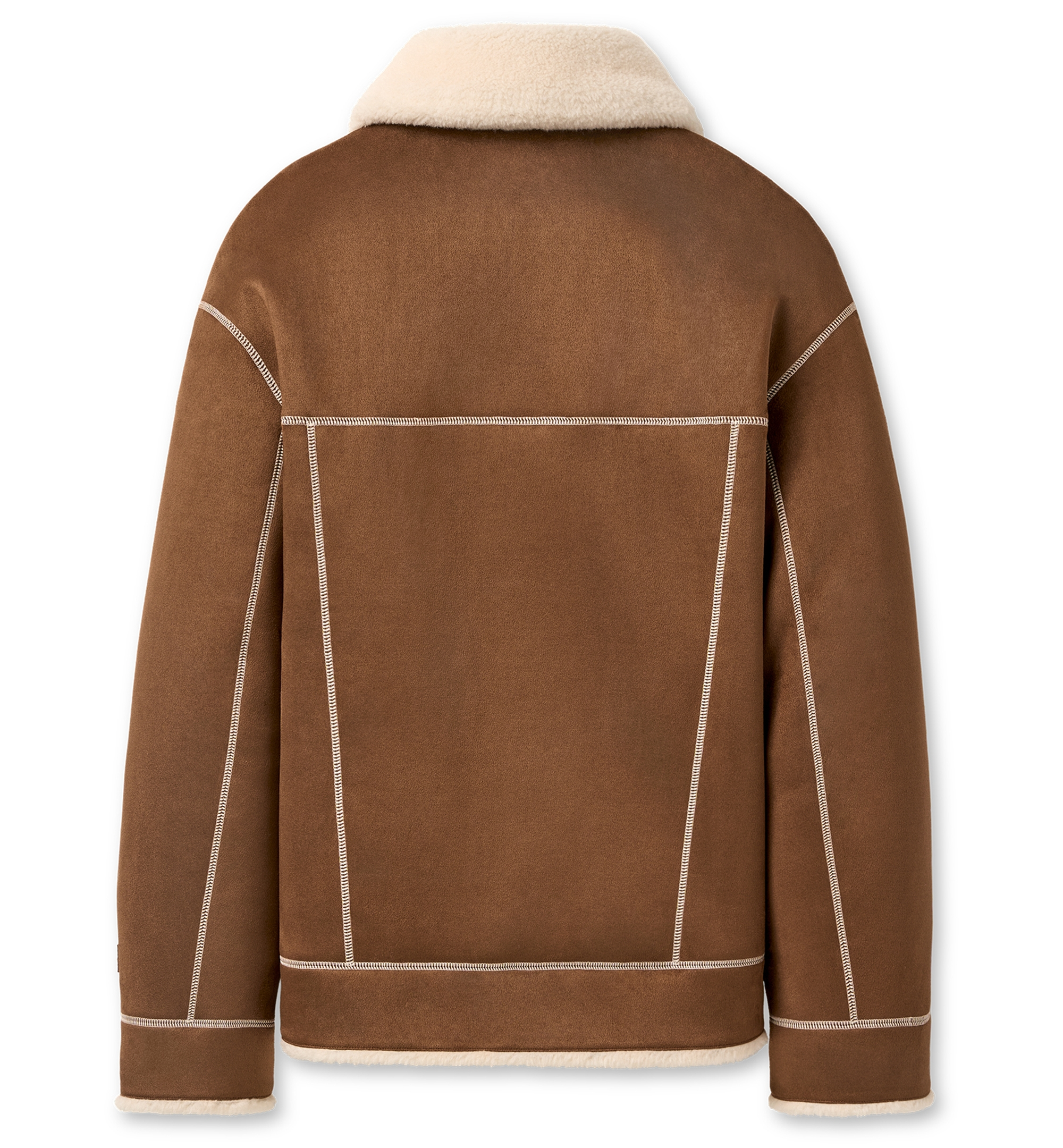 UGG Women's Frankie Collared Neck Reversible Trucker Jacket - Dark Chestnut / Cream