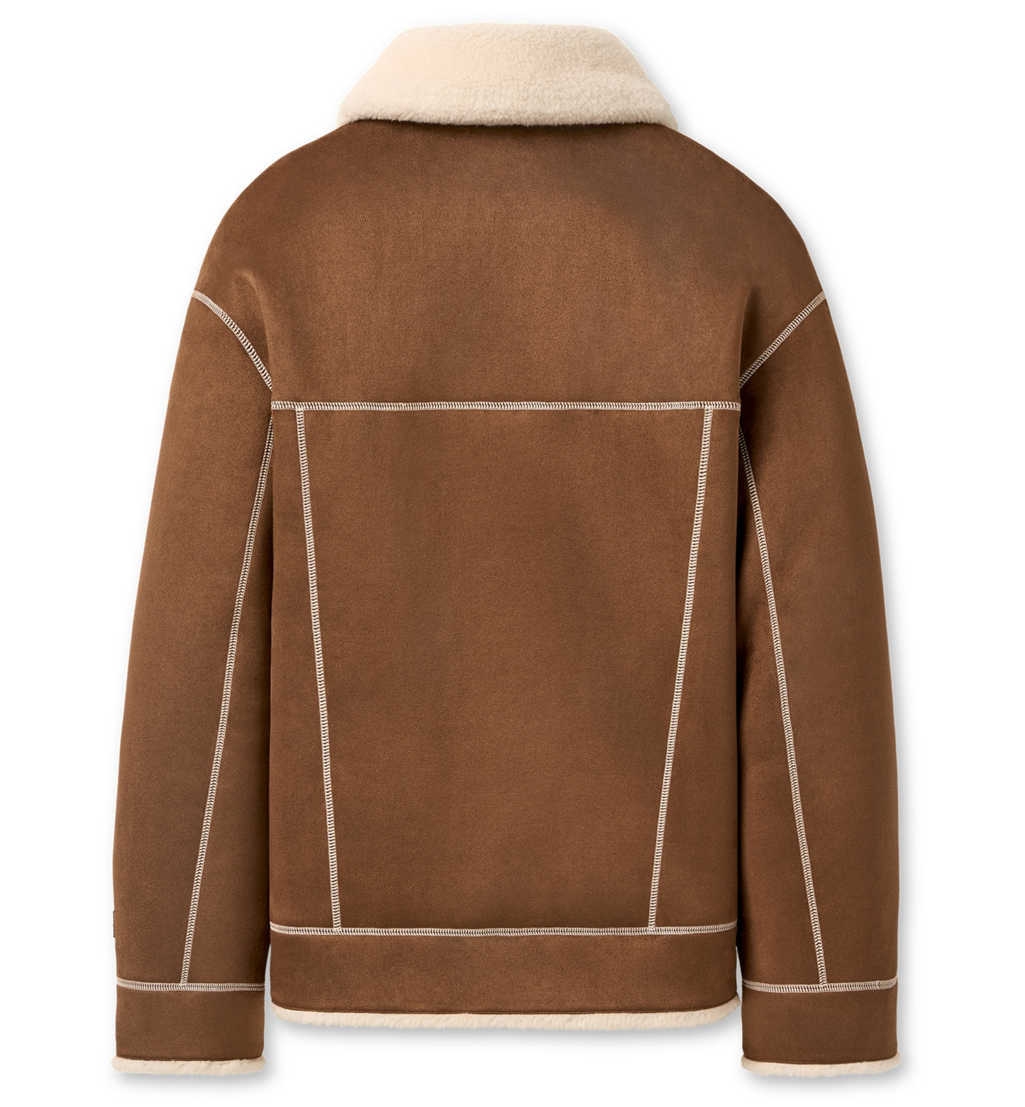 UGG Women's Frankie Collared Neck Reversible Trucker Jacket - Dark Chestnut / Cream