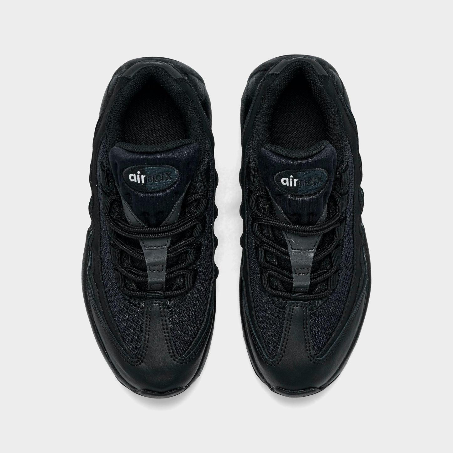 Little Kids' Nithtke Air Max 95 Recraft Casual Shoes - Black/Black/Black - Top view