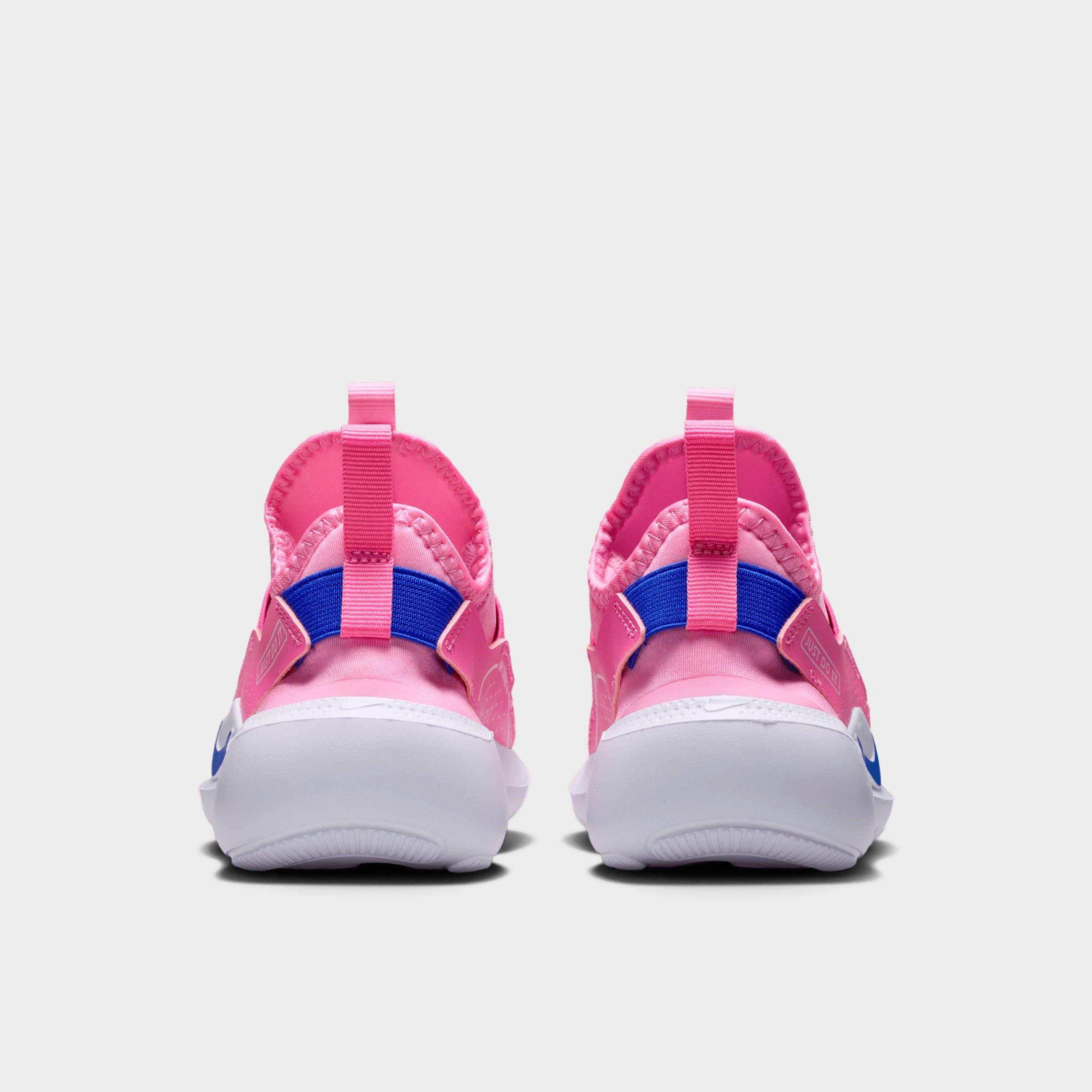 Little Kids' Nithtke Flex Runner 4 Running Shoes - Pink Rise/Playful Pink/Pink Foam/Racer Blue - Back view