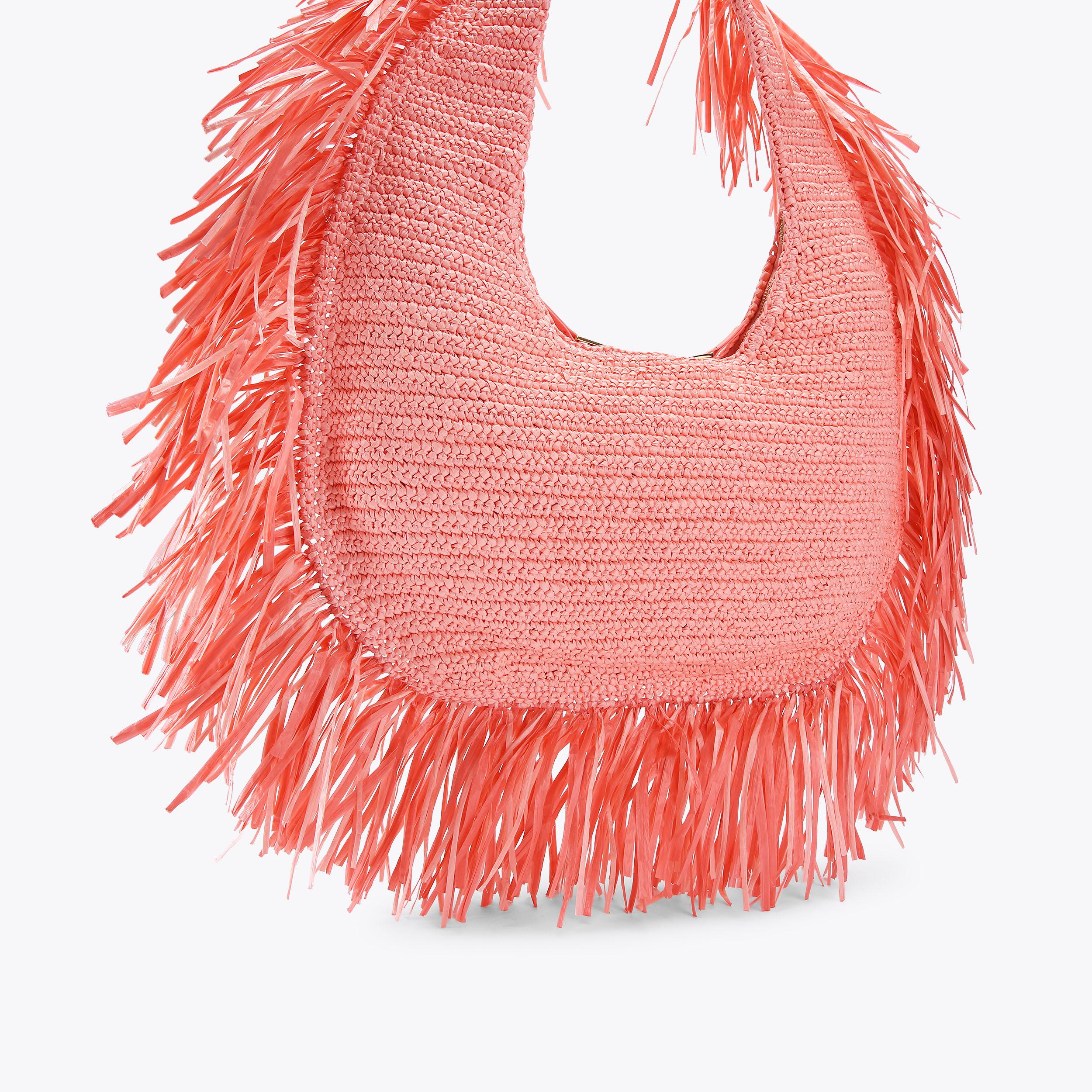 Kurt Geiger London Large Kurt Hobo Fringe Bag - Pink - view 4
