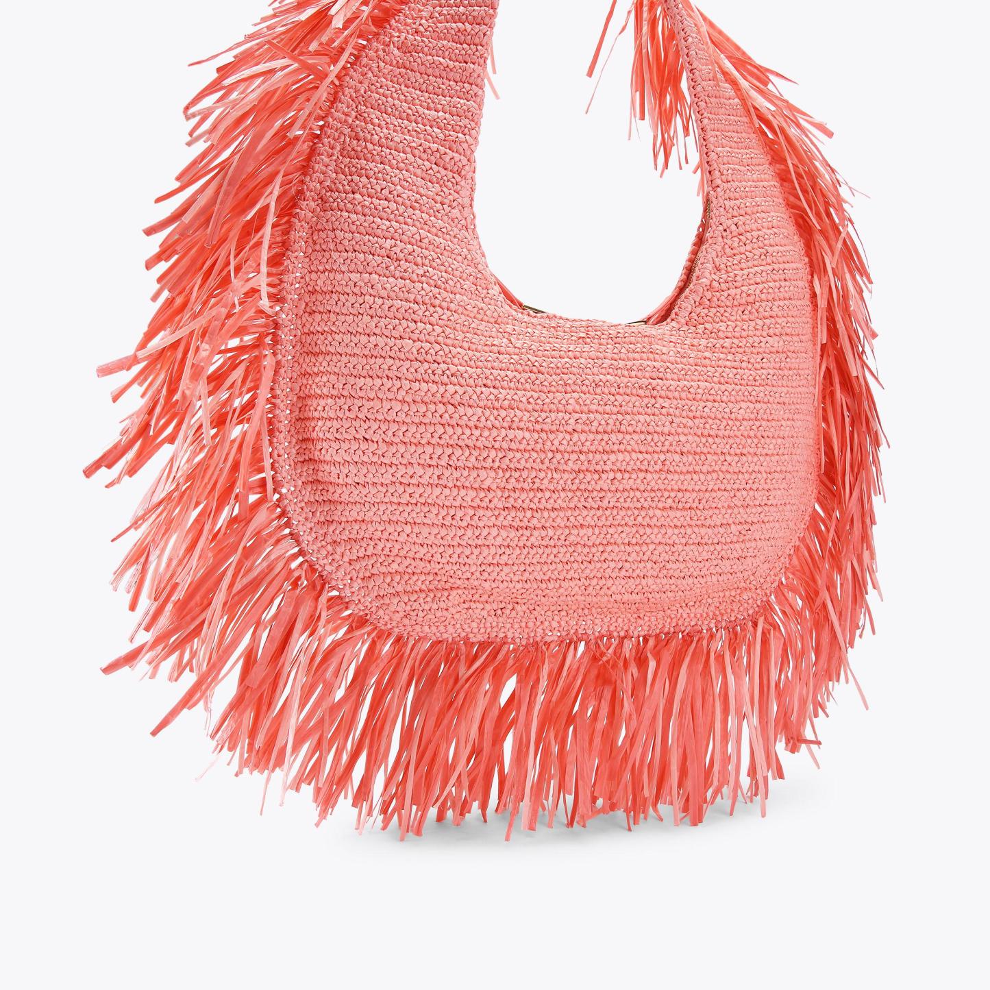 Kurt Geiger London Large Kurt Hobo Fringe Bag - Pink - view 4