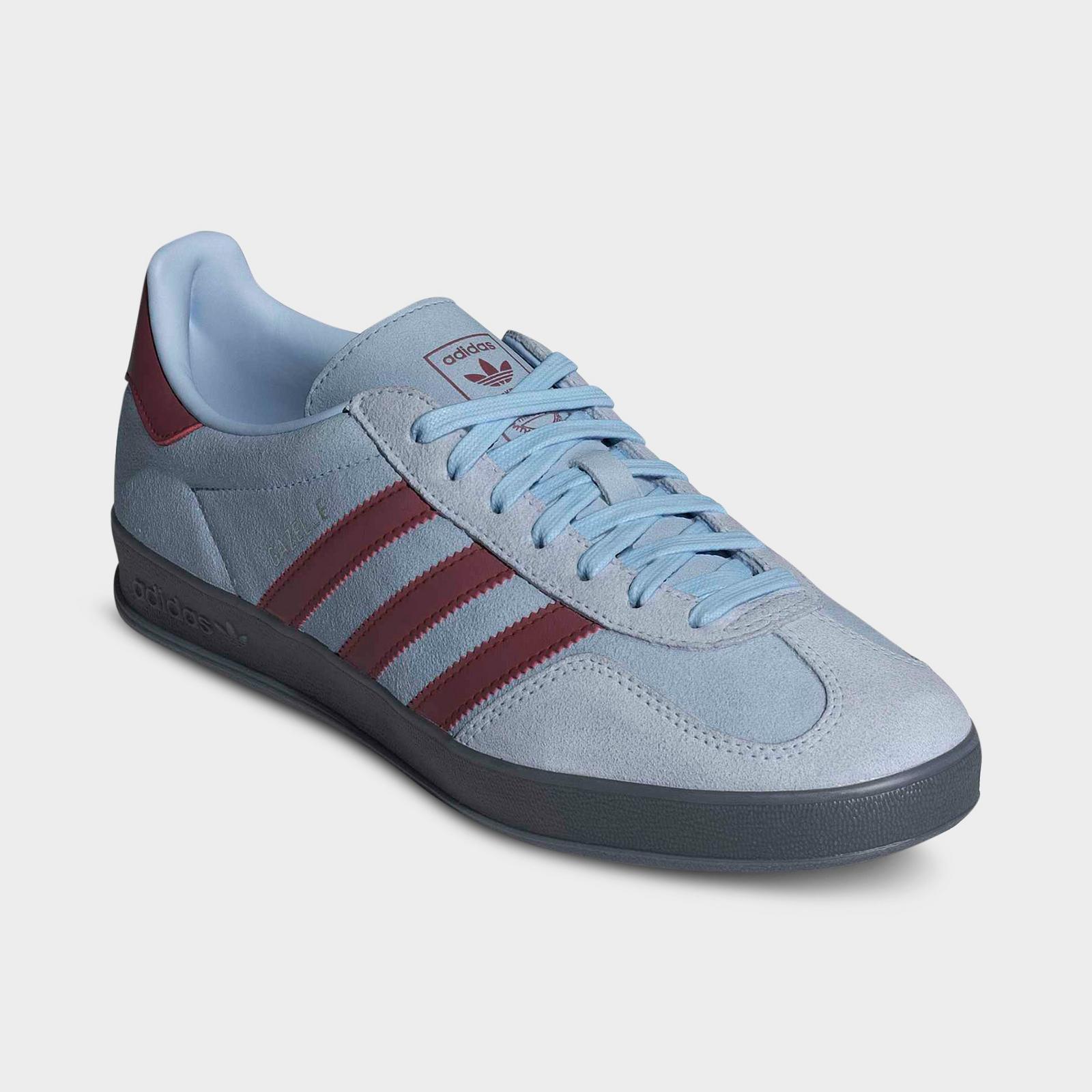 Men's adidas Originals Gazelle Indoor Casual Shoes - Clear Sky/Noble Maroon/Crystal Sky - view 2