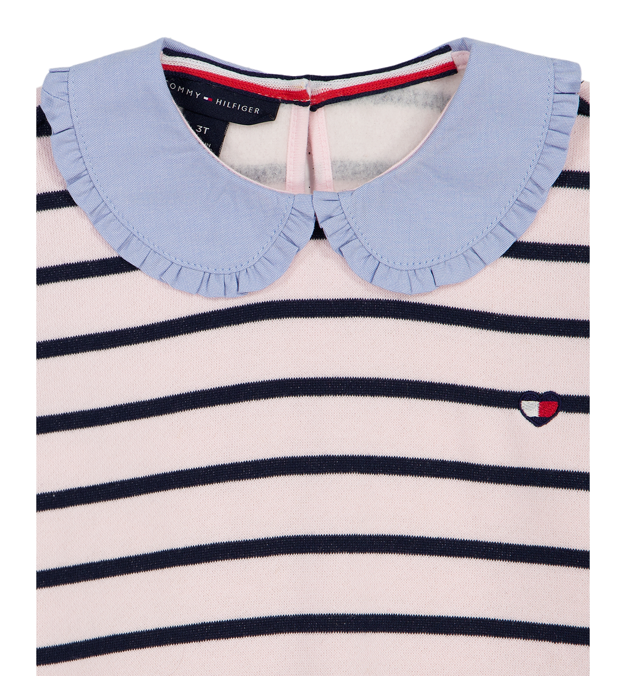 Tommy Hilfiger Girls' 2T-6X Long-Sleeve Top and Pants, 2-Piece Set - Pink/Navy