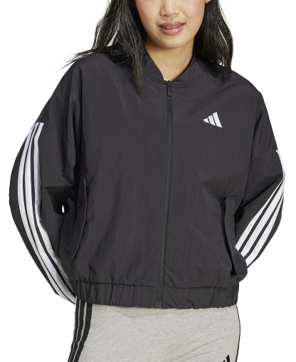 adidas Women's Essentials 3-Stripes Lifestyle Bomber Jacket - Black