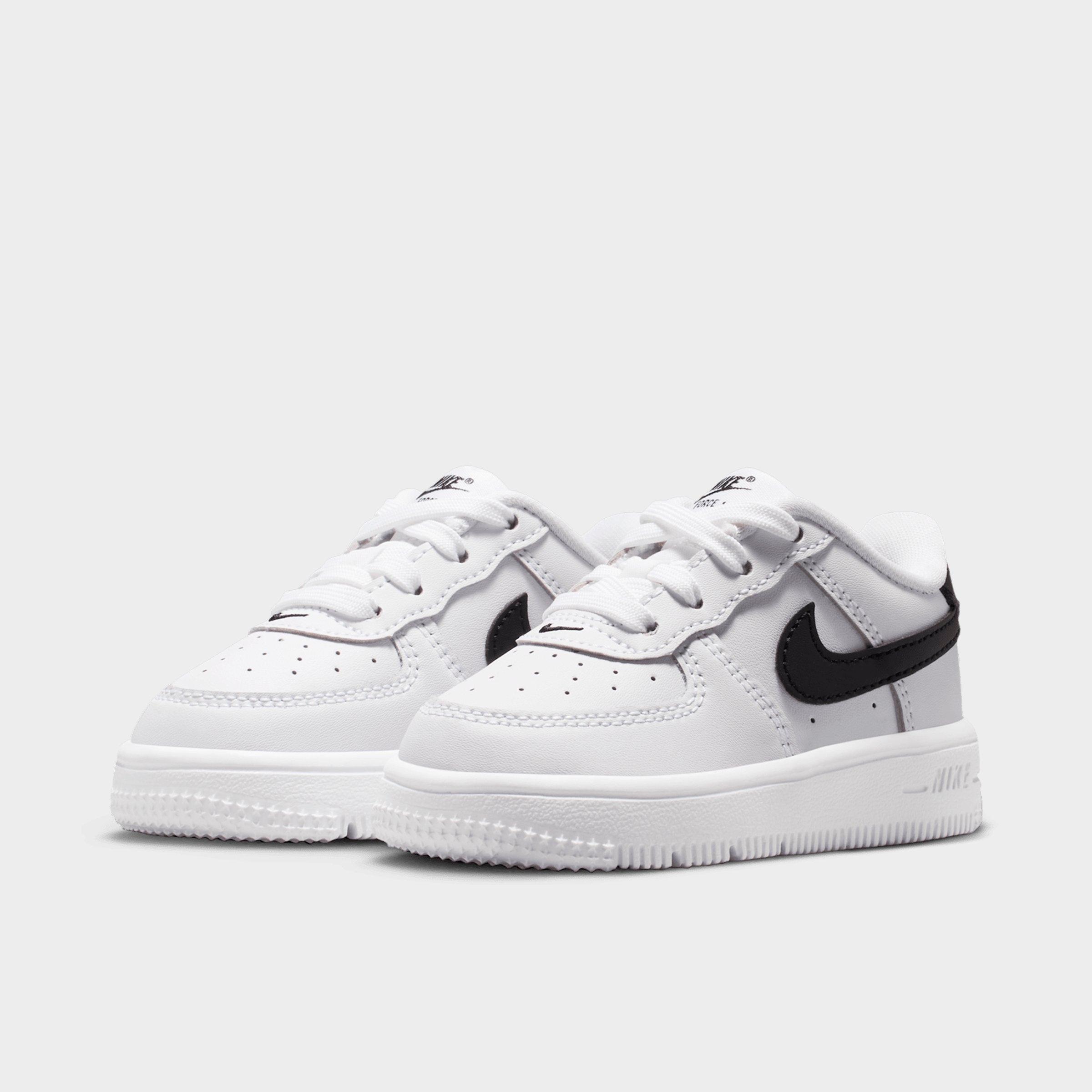 Infant and Kids' Toddler Nithtke Force 1 Low Casual Shoes - Part 1 - White/Black - Both shoes facing left