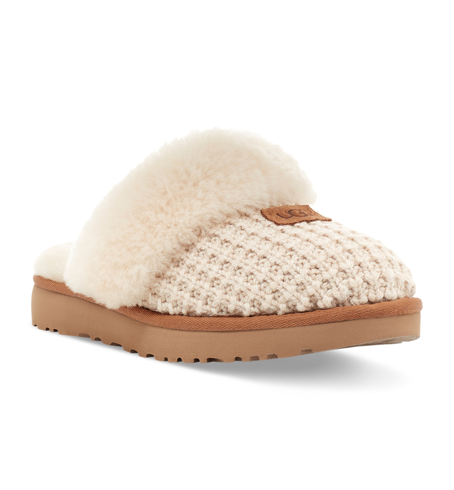 UGG® Women's Cozy Faux-Shearling Round Toe Slippers - Cream