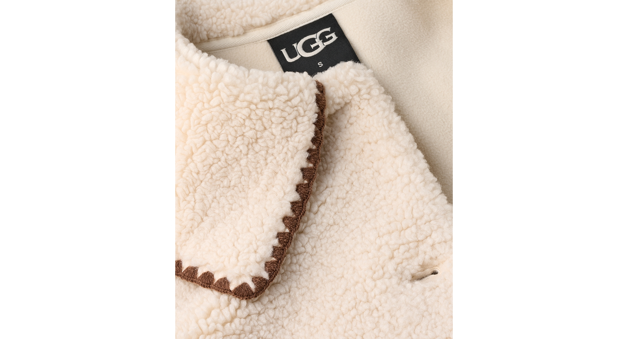 UGG Women's Nikia Relaxed-Fit Collared Neck Jacket - Cream