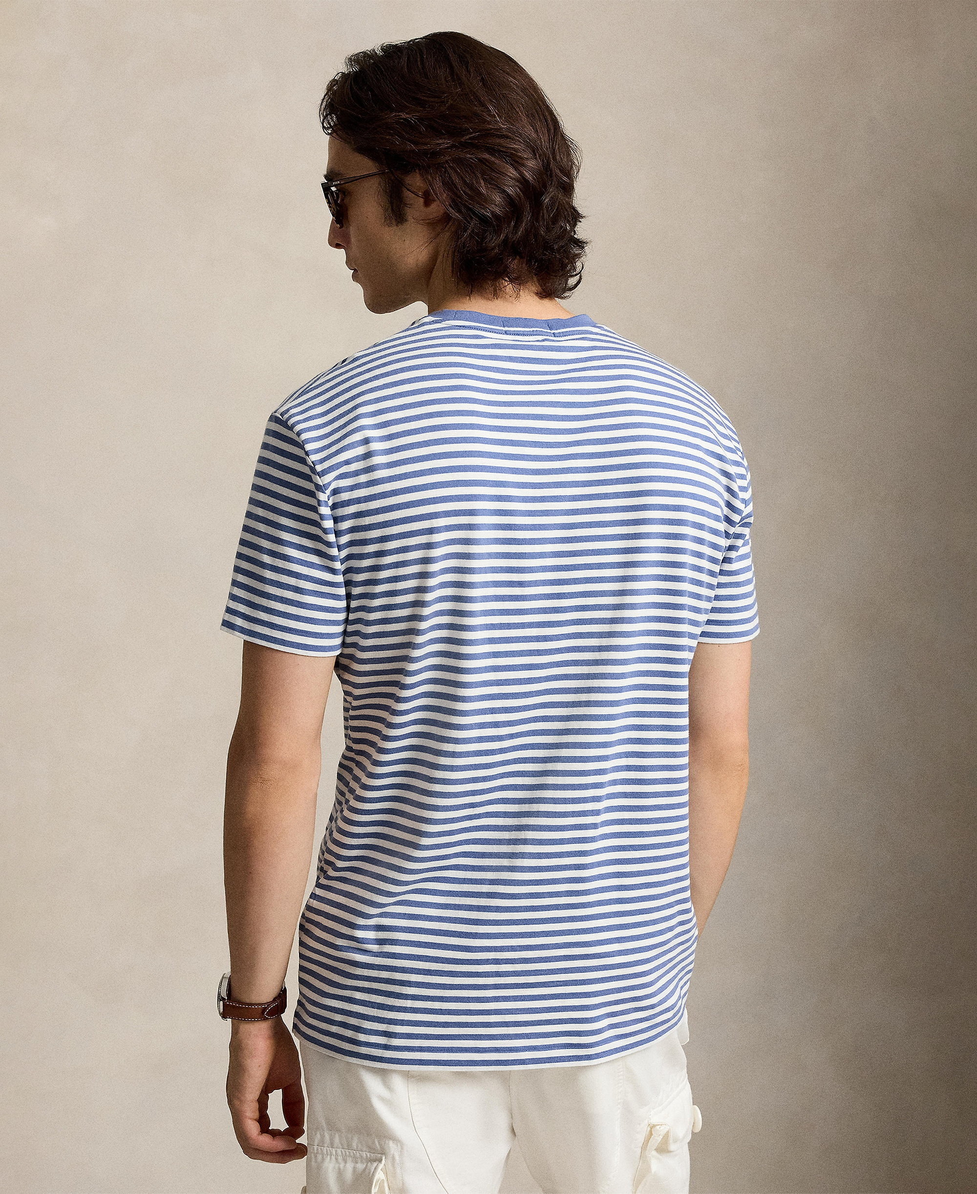 Polo Ralph Lauren Men's Classic-Fit Stripe T-Shirt - Carson Blue/White
