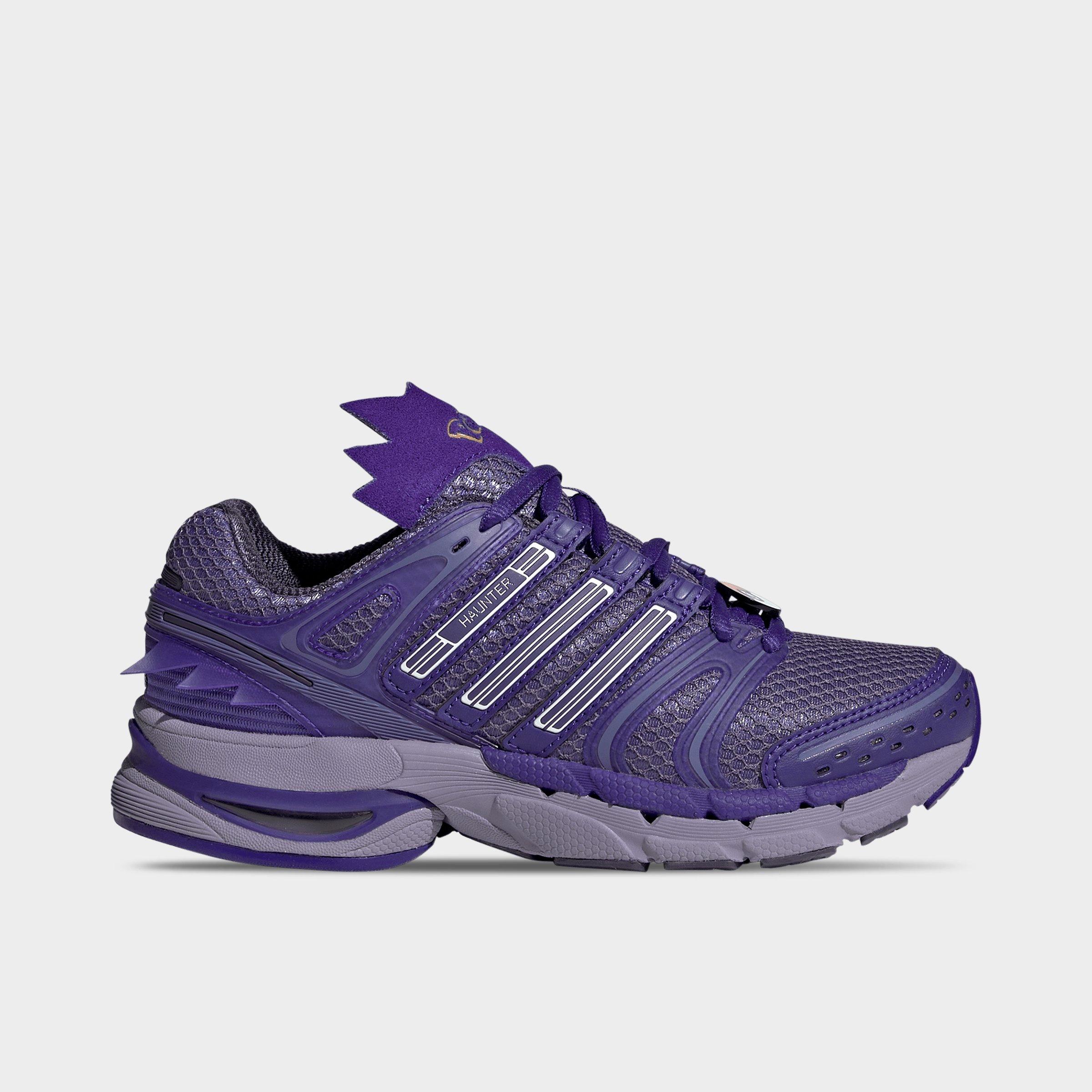 Girls' Big Kids' adidas x Liberty London Adistar Control 5 Casual Shoes - Purple/Energy Ink/Magic Lilac - Left shoe facing left. Outside of the shoe.