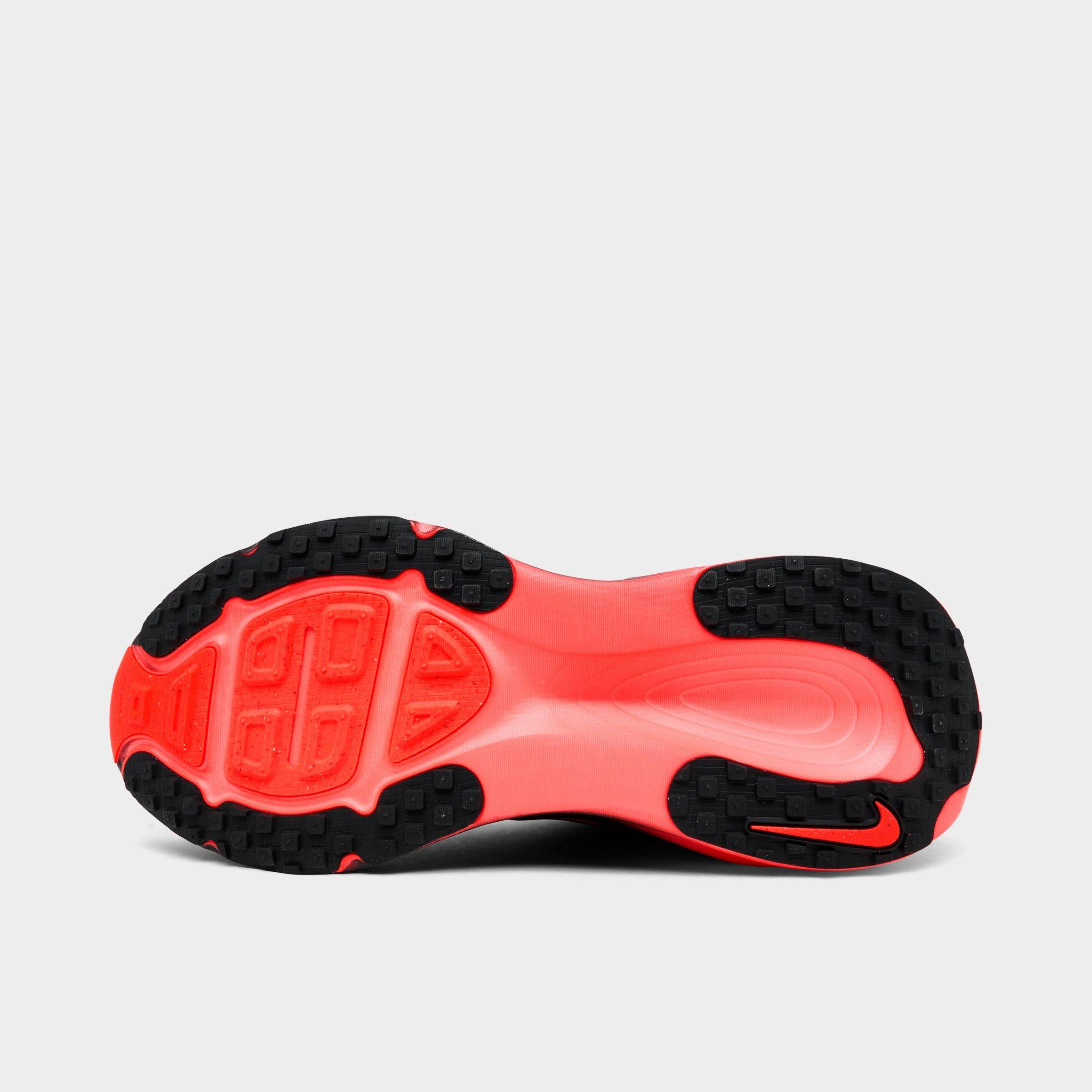 Men's Nithtke Vomero 18 Running Shoes - Part 2 - Black/Bright Crimson/University Red - Bottom view