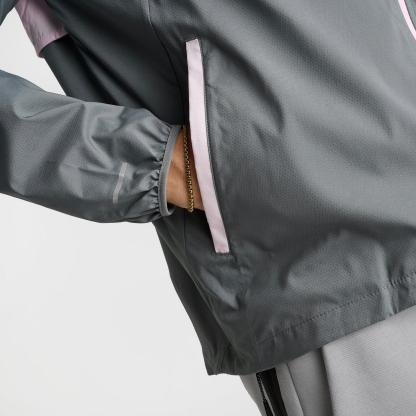 Men's Nike Impossibly Light Windrunner Running Jacket - Smoke Grey/Pink Foam/Wolf Grey